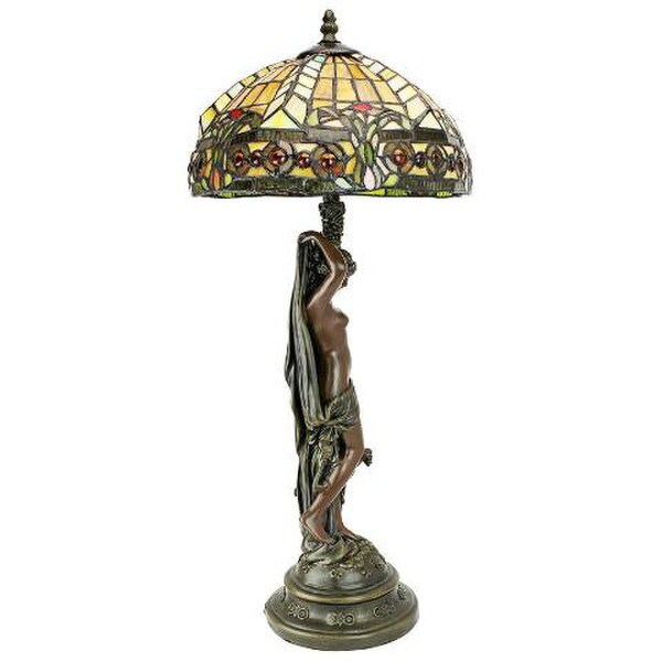 Lucina Goddess of Light Stained Glass Lamp Sculptural Artwork Statue